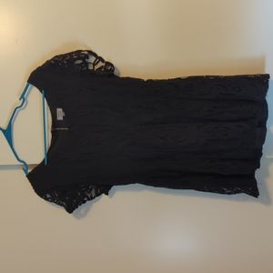 Women's black lace dress